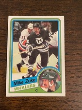 1984-85 O-Pee-Chee set break OPC Set Break #80 Mike Zuke - Hartford Whalers NRMT