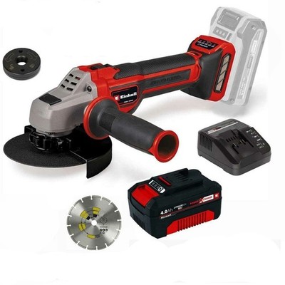 Einhell Pro Winkelschleifer TP-AG 18/125 CE Q Li-18V Akku 4.0 Ah + Trennscheibe