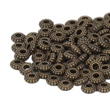 _100pcs Antique Bronze Spacer Beads 3mm Hole Diameter DIY Handcraft Zinc Alloy