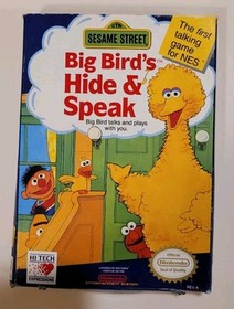 Nintendo NES Sesame Street Big Bird's Hide & Speak And Box, Tested and Working