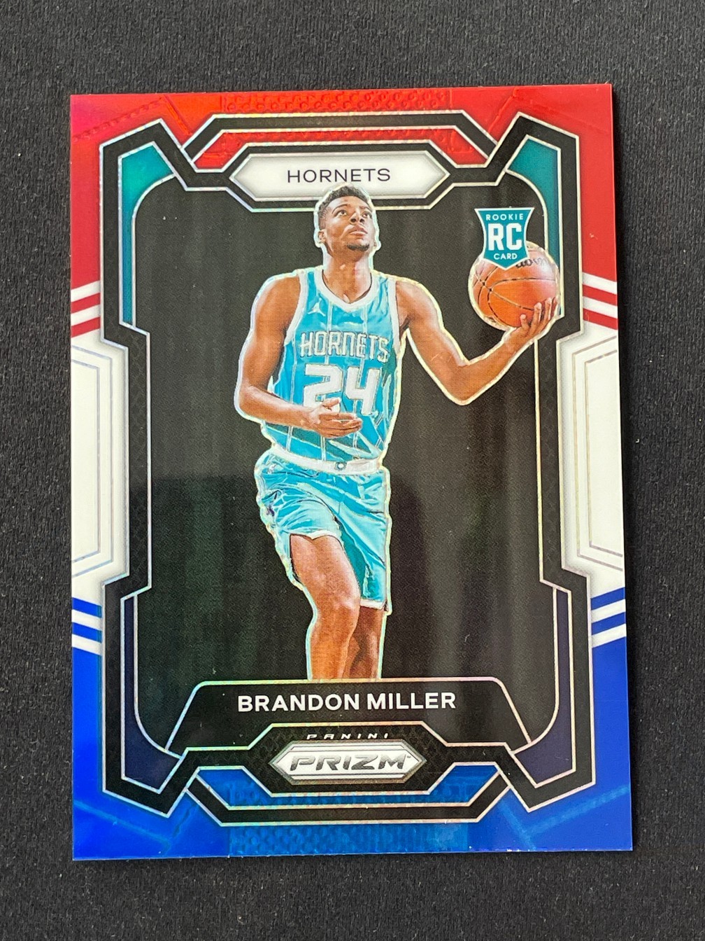 Brandon Miller 2023-24 Panini Prizm Red White Blue Prizm RC #152