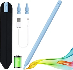 Stylus stylo pour iPad 2018-2025 avec Palm Rejet, Crayon Apple pour iPad