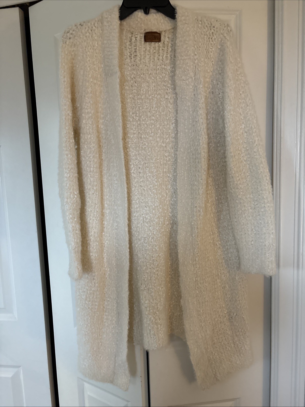 Pol Cream Chunky Large Cardigan Knit Sweater Long Sleeve Women’s Size L