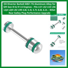 Oil Diverter Barbell 6061-T6 Aluminum Upgrade for GM LS Engines - Fits 50+ Mo...