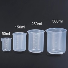 50ml- Small Measuring Cup Transparent Jug Tool Kitchen Beaker Plastic