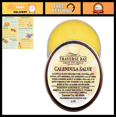 Calendula Salve with Chamomile & Lavender - All-Natural Multi-Purpose 2 oz Tin