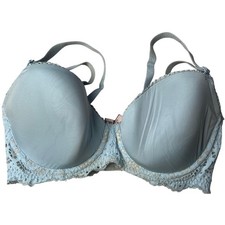 Victoria's Secret Angel Pale Light Blue Lace Bra 32DD