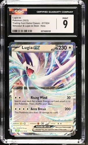 2023 TCG Classic #017/034 Lugia ex CGC 9 Venusaur & Lugia ex Deck,Holo w/ bumper