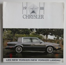 CHRYSLER NEW YORKER Landau 1988 dealer brochure catalog - French - Canada