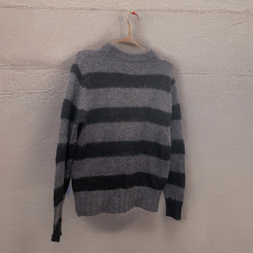 Vintage y2k Zara stripped grey sweater size M| SKU 994 - Picture 4 of 5