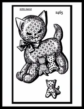 CAT Sewing Pattern MO 2465 Stuffed KITTY KITTEN FELINE Animal Toy 18" Mom & Baby