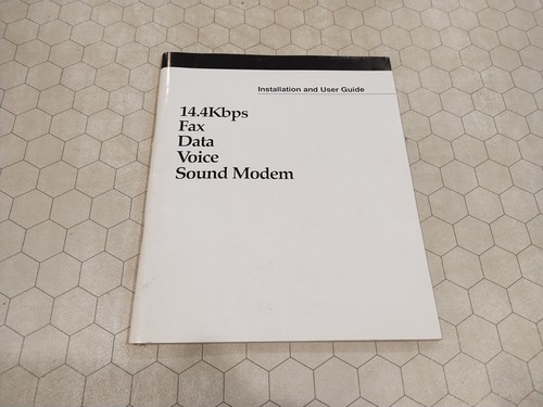 14.4Kbps Fax Data Voice Sound Modem Guide/Manual, 1995 - 第 1/2 張圖片