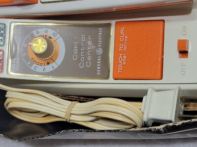 VINTAGE GE TOUCH 'N CURL IV MIST STEAM CURLING IRON BRUSH W