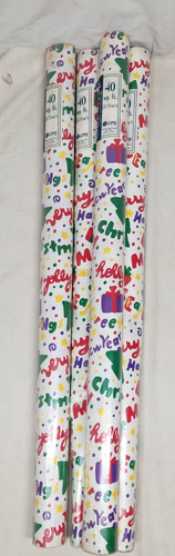 Vintage Christmas Wrapping Paper Rolls 11 Designs to Choose! Holiday Wrap NOS - Picture 55 of 75