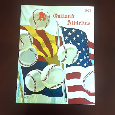 VINTAGE 1975 MLB OAKLAND ATHLETICS BASEBALLL PROGRAM