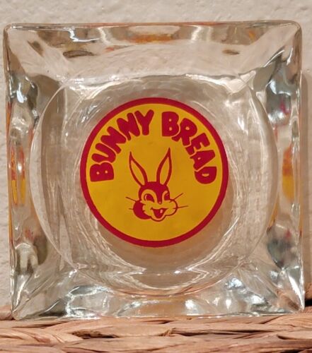 Vintage Bunny Bread Ashtray. Red and Yellow - Picture 1 of 8