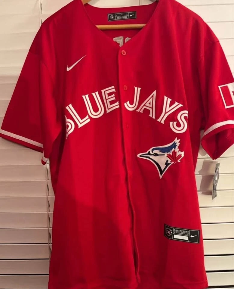 Camiseta cosida Canada Day Toronto Blue Jays Vladimir Guerrero Jr #27 2XL roja nueva con etiquetas Foto 2 de 3