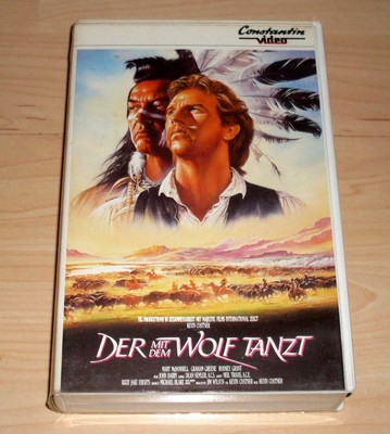 Vhs Der Mit Dem Wolf Tanzt Kevon Costner Western Videokassette Ebay