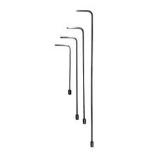 4-Piece 360° Rotatable Single Bend Round Tip PDR İnox (Handle Not Included)