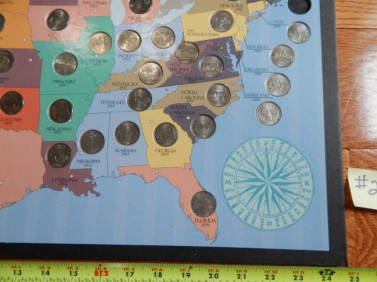 U.S. Commerative State Quarter Display Board w/ coins | eBay U.S. Commerative State Quarter Display Board w/ coins | eBay