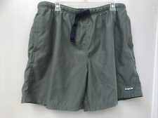 Columbia Swim Trunks Shorts Mens Large Green Belted Mesh Lined Hiking Outdoor