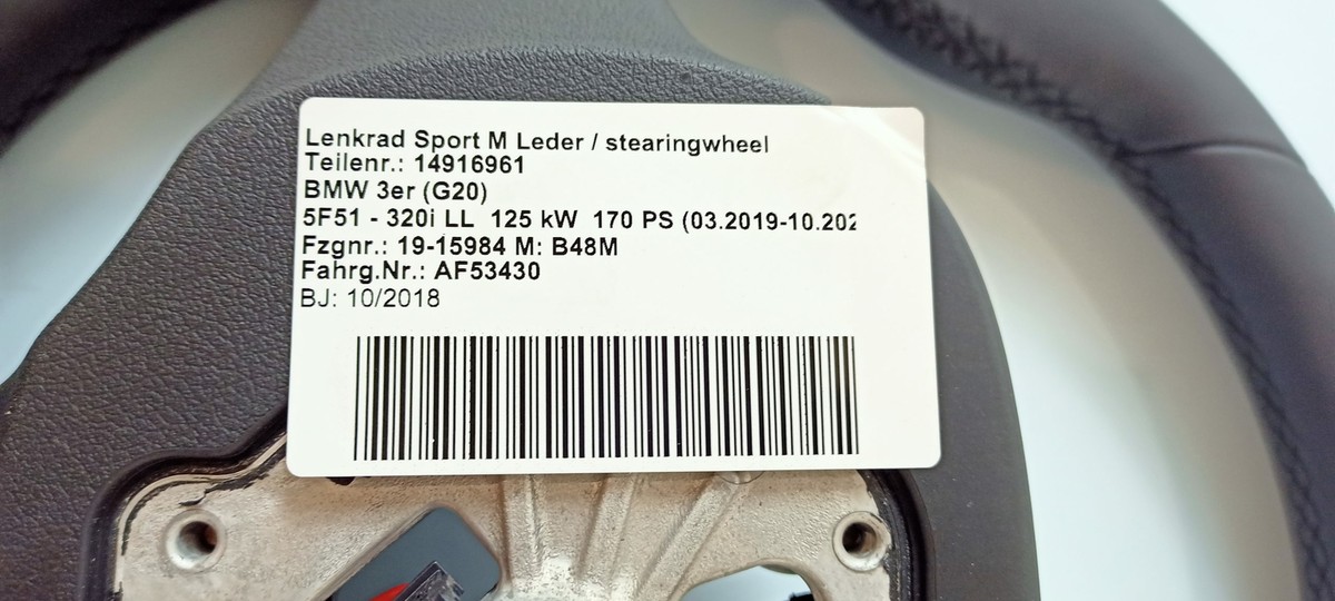 BMW OEM M Sports Steering wheel 8746689 53KM 3 