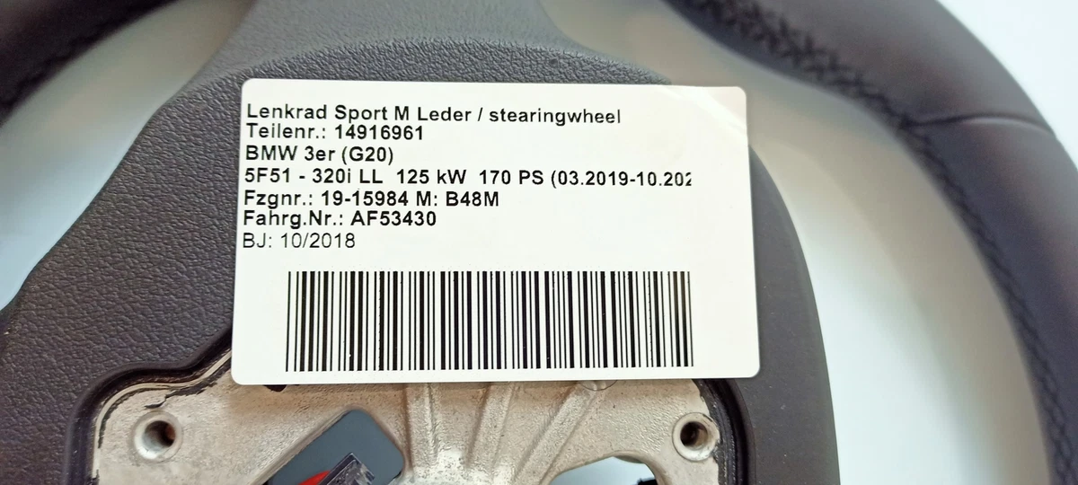 BMW OEM M Sports Steering wheel 8746689 53KM 3 