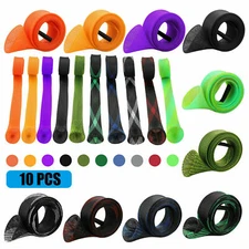 10Pcs 67'' Braided Mesh Spinning Rod Protector Sleeves Fishing Rod Sock Covers