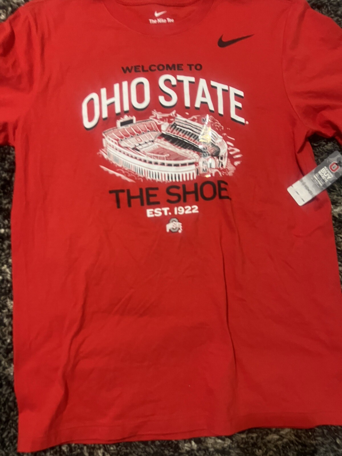 OHIO STATE BUCKEYES FOOTBALL Nike Mens T-Shirt MED RED
