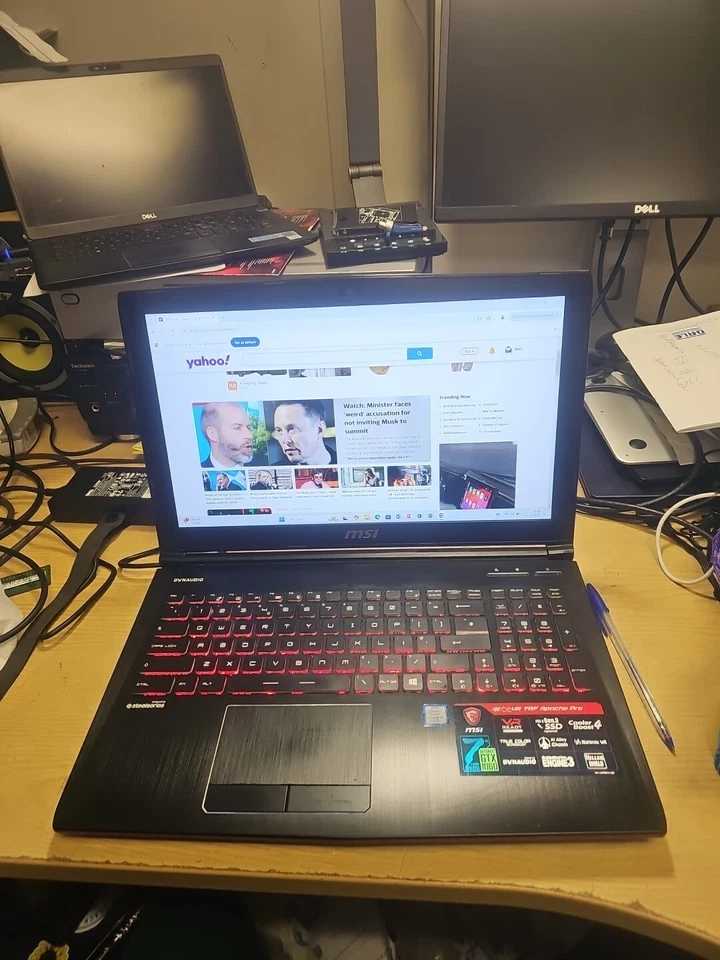 MSI MS-16JB ,15.6"Laptop,Intel Core i7-7700HQ @2.8GHz,8GB Ram,1TB NVME+1TB HDD - Image 4 of 4