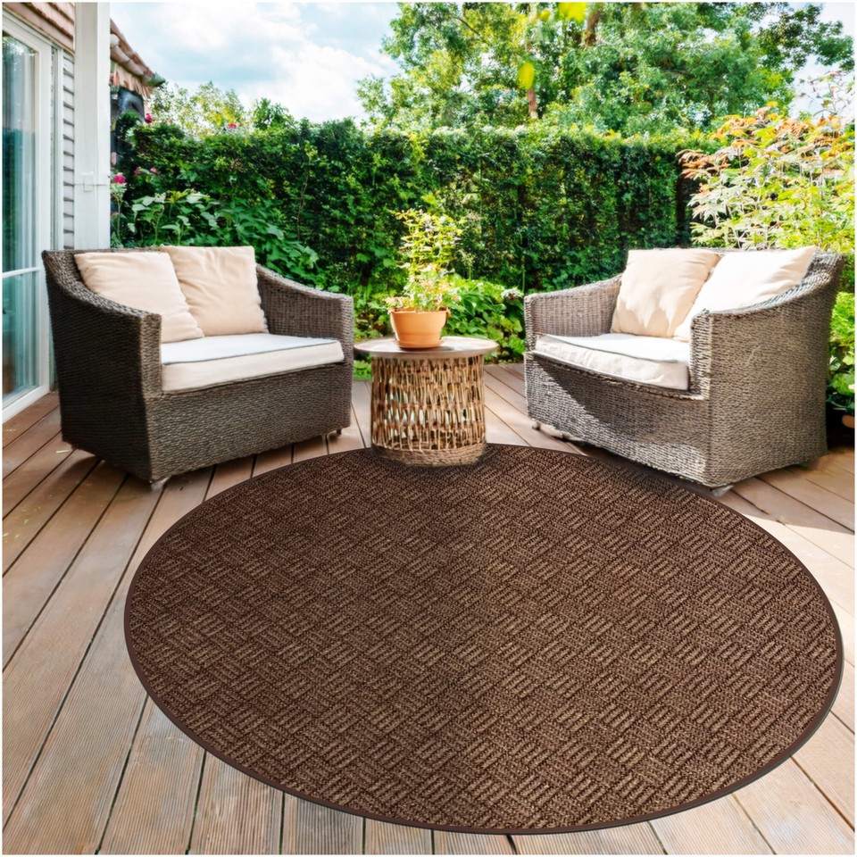 Koeckritz Premium Weave Boardwalk Brown Indoor/Outdoor Rug | Patios ...