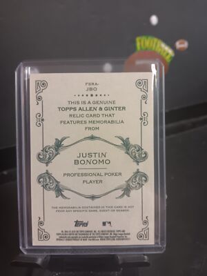2019 Topps Allen & Ginter #FSRA-JBO Justin Bonomo Full-Size Relics A