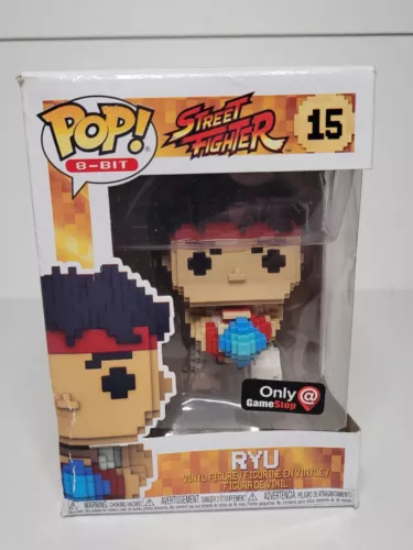 Funko Pop 8-Bit Street Fighter Ryu #15 Gamestop Exclusive