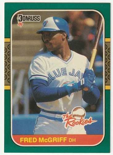 FRED MCGRIFF "CRIME DOG" 1987 DONRUSS THE ROOKIES - RC ROOKIE- TORONTO BLUE JAYS