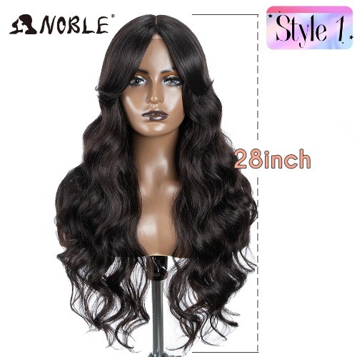 Synthetic Lace Front Wig Long Wavy 36 " Body Wavy Side Part Lace Wig For Women - Bild 27 von 40