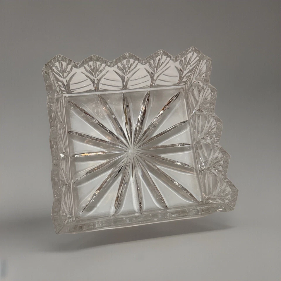 Glass Vanity Tray - Stunning Clarity W/scalloped Edge - Image 2 of 4