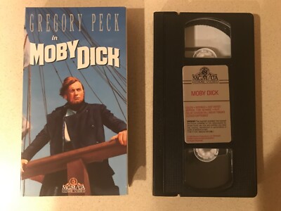 Moby Dick (VHS, 1990) Gregory Peck, Richard Basehart, Orson Welles