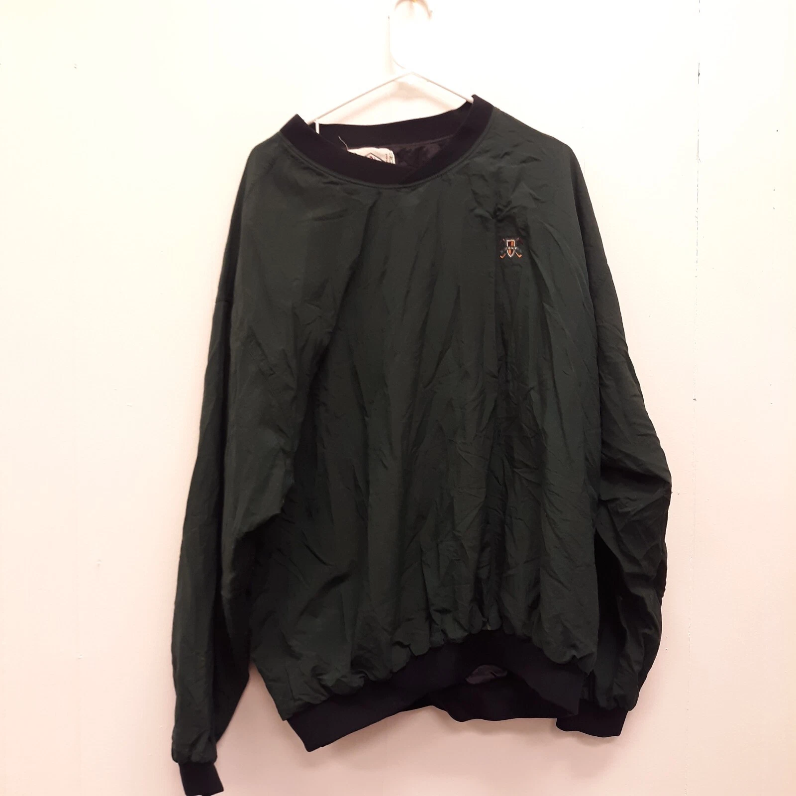 Vintage SDI golf Jacket green Pullover Windstopper XL long Sleeves round neck