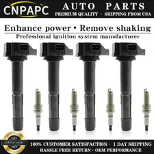 CNPAPC Ignition Coil UF712 & 4Pack Iridium Spark Plug For 2003-2017 Honda Accord