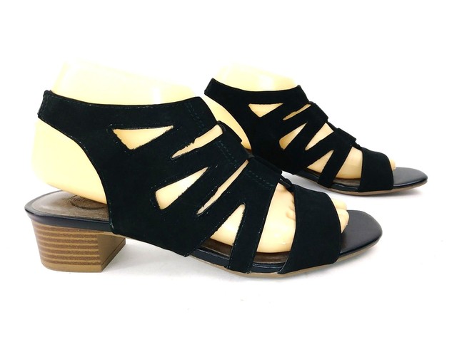 Lifestride Womens Meaning Comfort Sandals Size 8 Black Strappy | eBay