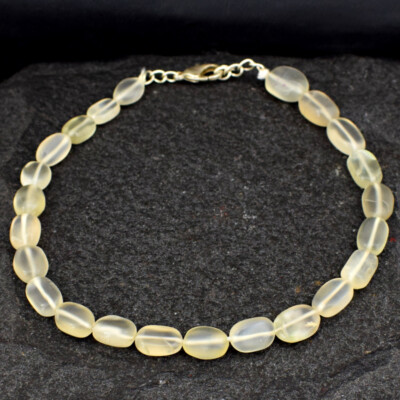 49,00 kt natürliches 8 Zoll langes Mondstein ovale Form Perlen Armband NK-32E224