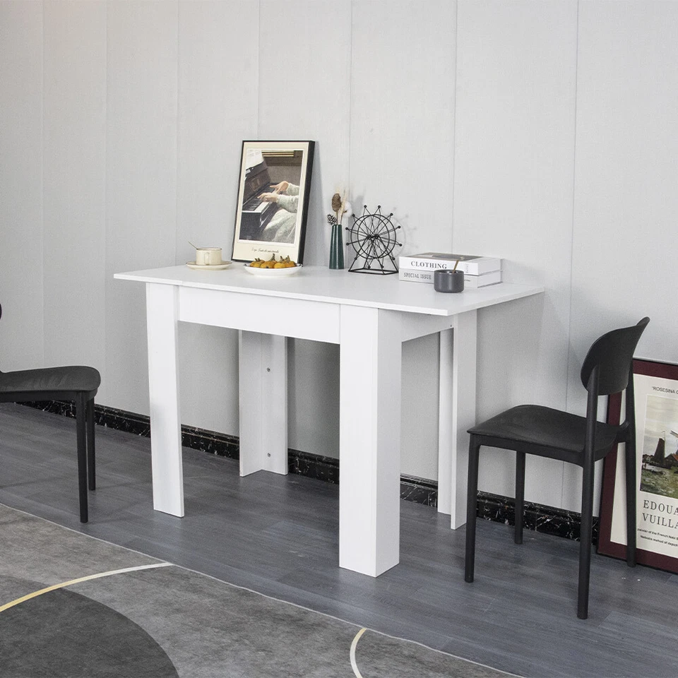 Tavolo Allungabile Cucina Sala Pranzo da 90 a 120 x60x78cm Bianco Estensibile - Immagine 2 di 4