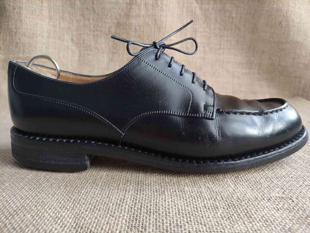 J.M. WESTON 641 Men's Black Leather Golf Derby Shoes Size UK J.M. WESTON 641 Men's Black Leather Golf Derby Shoes Size UK