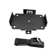 Small Car Battery Tray with Adjustable Hold-Down Strap, Battery Mount Fit Black
