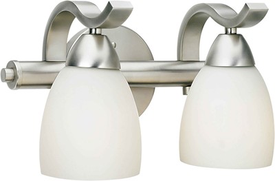 Forte Lighting 5045-02 2 Light 12''W Bathroom Fixture - Nickel