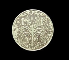 Guadeloupe Colony, Good For 1 FRANC 1921