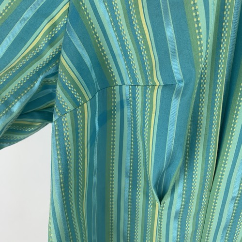 Camicia donna Lane Bryant nuova con etichetta con bottoni taglia 14 16 righe ufficio *DIFETTO* - Foto 2 di 11