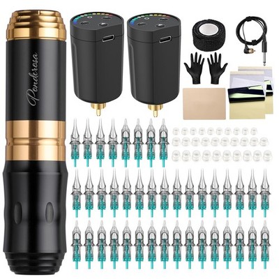 STIGMA Wireless Tattoo Maschine Set Rotary Tattoo Pen Set Komplettes Tattoo Kit