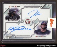 2025 Topps Pristine Pair Dylan Crews & James Wood RC Rookie DUAL AUTO 02/25