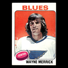 Wayne Merrick #228 1975 Topps St. Louis Blues Hockey Card NHL EX